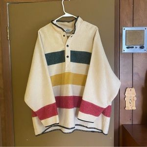 Vintage Unisex Woolrich Hudson Bay Wool Striped Pullover